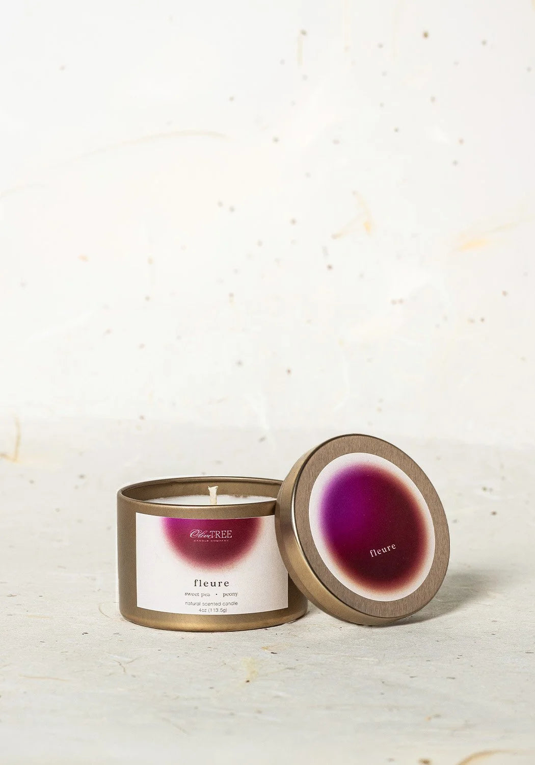 Fleure soy candle, 4 oz — hand poured by Olive Tree Candle Co.