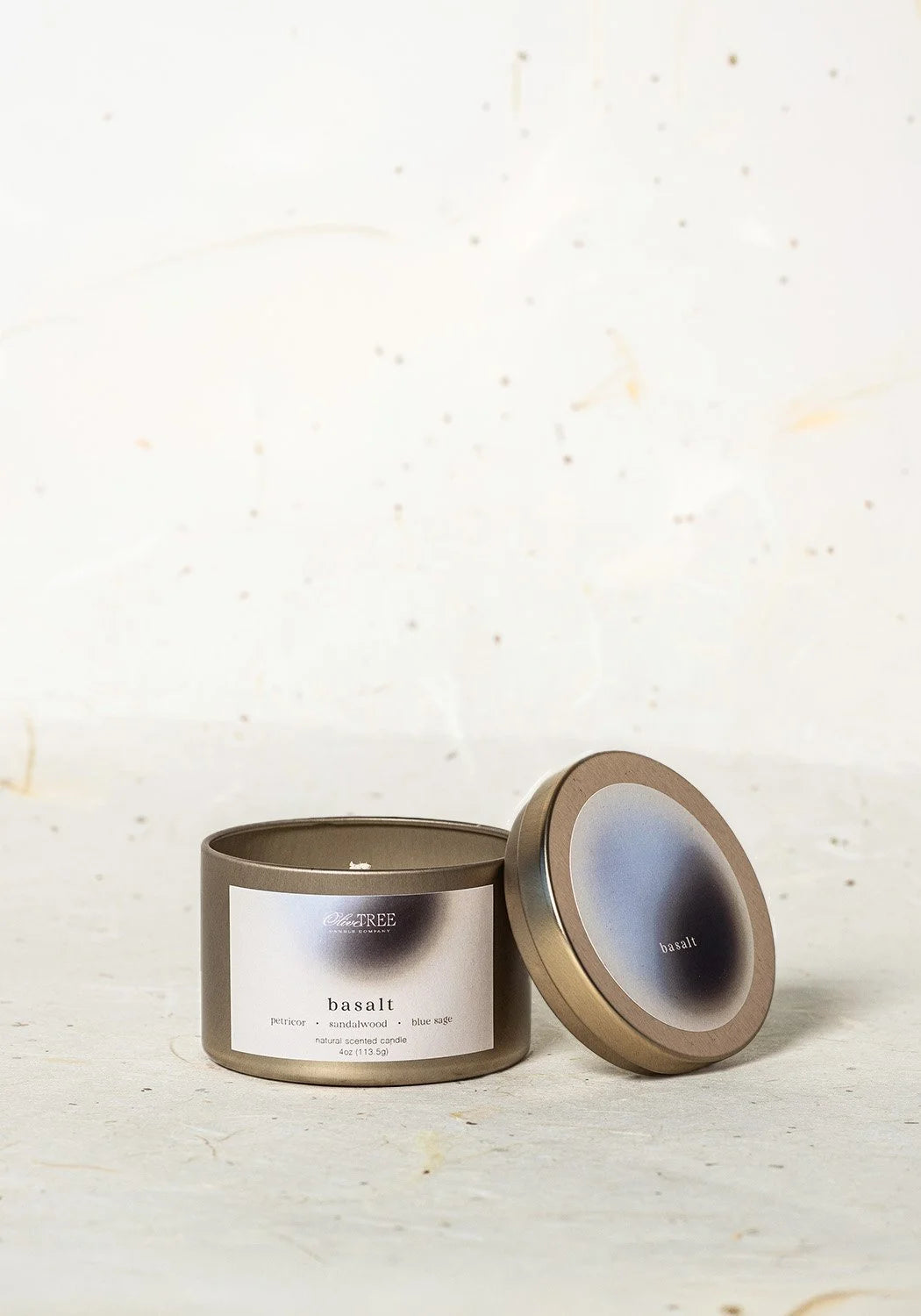 Basalt soy candle, 4 oz — hand poured by Olive Tree Candle Co.